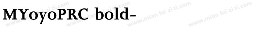 MYoyoPRC bold字体转换